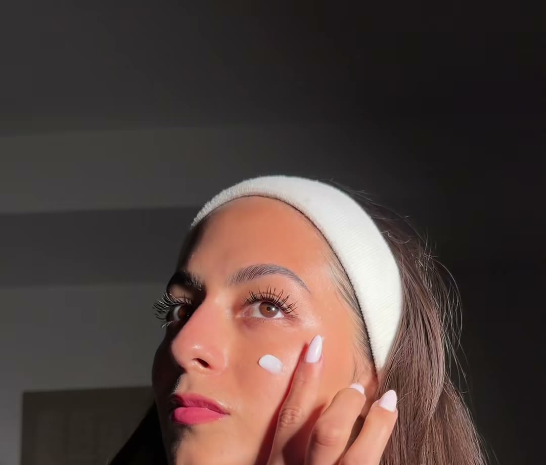 The spots I press it onto every night: cheeks and the jawline, where my (Dr.Althea 147 Barrier Cream, Aerely Chacón)