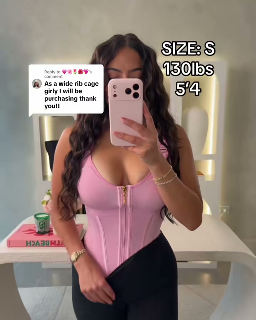 Size small at (SHAPSHE Waist Trainer Corset for Women Tummy Control Body Shaper with Bra (17 Steel Bones), Aerely Chacón)