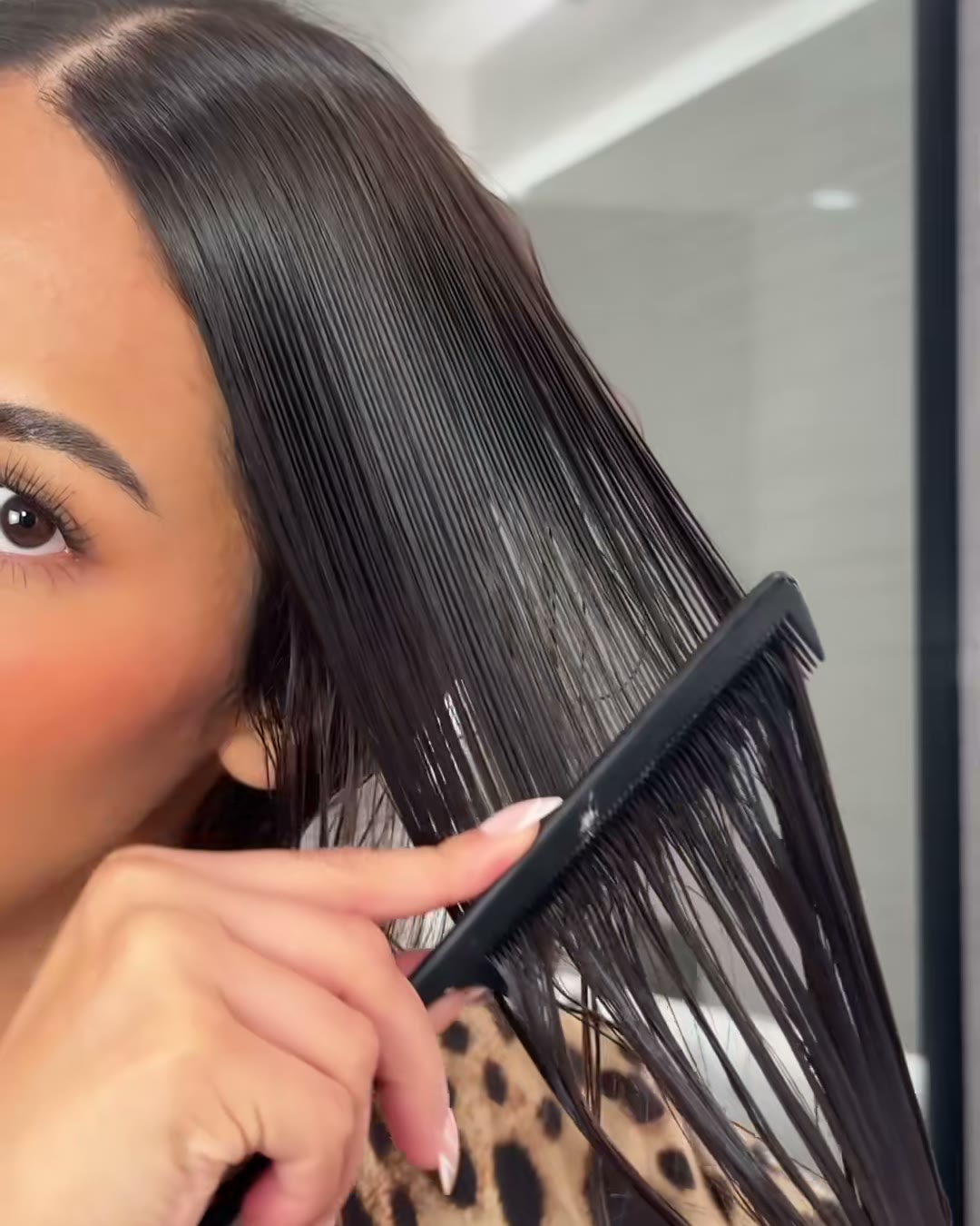 Dream Coat goes on damp hair and gets combed through so every (COLOR WOW Dream Coat Supernatural Spray, Aerely Chacón)